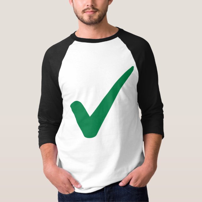 Den gröna kontrollen markerar t shirt (Framsida)