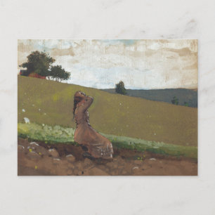 Den gröna kullen av Winslow Homer Vykort