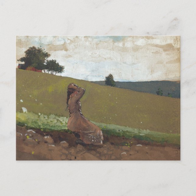 Den gröna kullen av Winslow Homer Vykort (Framsida)