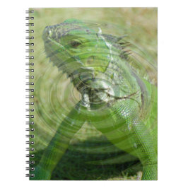 Den gröna leguanen anteckningsbok med spiral