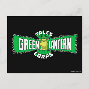 Den gröna lyktakåren - grön logotyp vykort