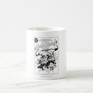 Den gröna lyktakåren som är svartvit kaffemugg