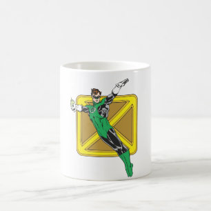 Den gröna lyktan fördjupa ärmar kaffemugg