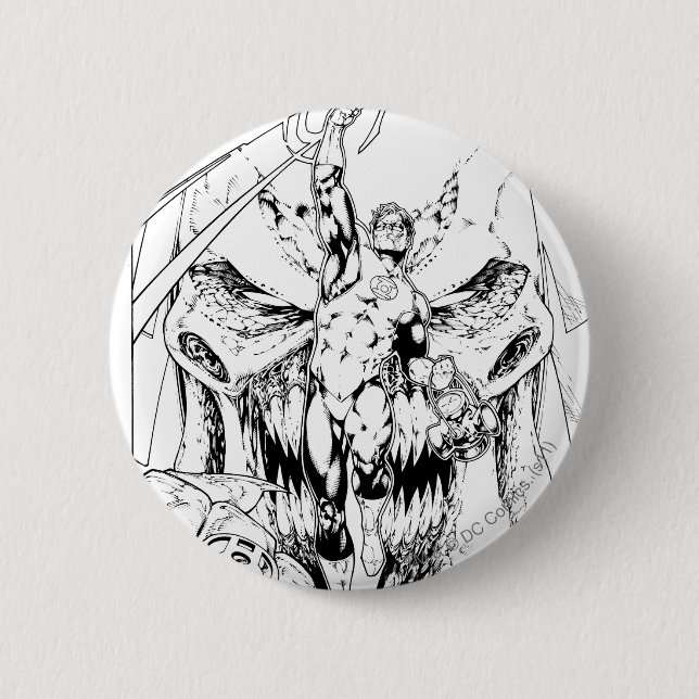 Den gröna lyktan med strömmer av ljust knapp (Framsida)