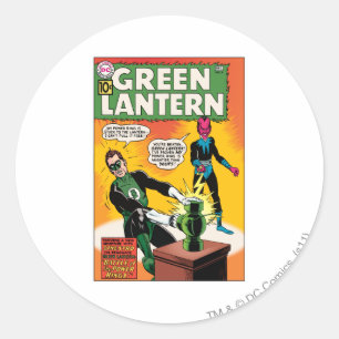 Den gröna lyktan och Sinestro täcker Runt Klistermärke