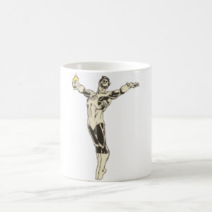 Den gröna lyktan poserar kaffemugg