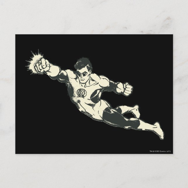 Den gröna lyktan slår Grunge Vykort (Framsida)