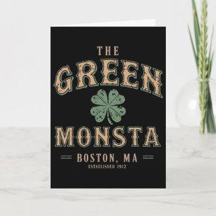 Den gröna monstret dräkter St Patricks Day Boston  Kort