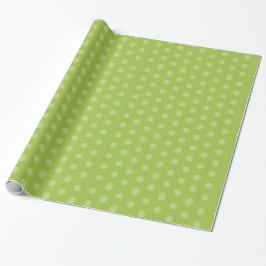 Den gröna polkaen pricker baby shower presentpapper