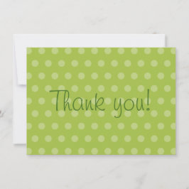 Den gröna polkaen pricker baby showertack tack kort