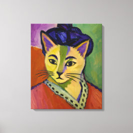 Den gröna randkatten – Fauvistisk Matisse-inspirer Canvastryck