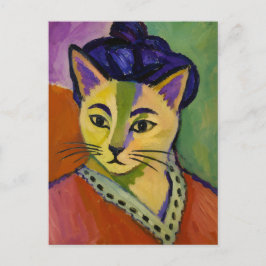 Den gröna randkatten – Fauvistisk Matisse-inspirer Vykort