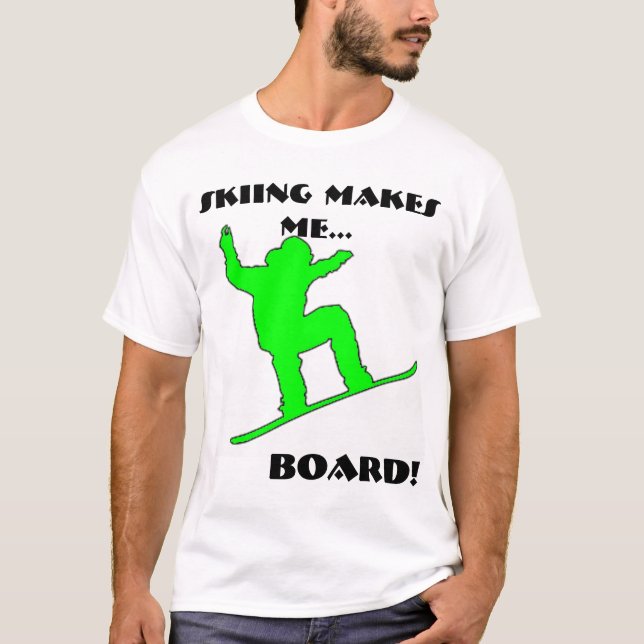 Den gröna snowboarderen som SKIDAR GÖR MIG…, T-shirt (Framsida)