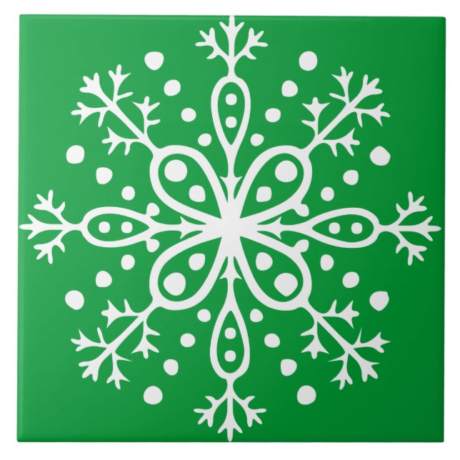 Den gröna snowflaken belägger med tegel kakelplatta (Framsidan)