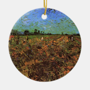 Den gröna vingården av Vincent van Gogh Julgransprydnad Keramik