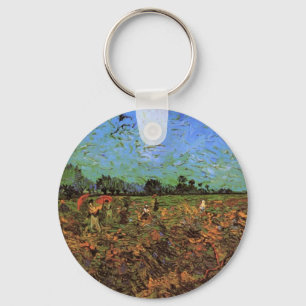 Den gröna vingården av Vincent van Gogh Nyckelring