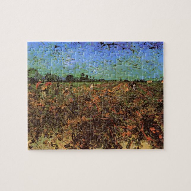 Den gröna vingården av Vincent van Gogh Pussel (Horisontell)