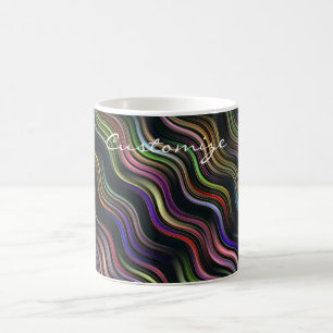 Den Groovy 70-tal vågigt den psychedelic hippien Kaffemugg