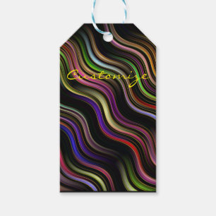Den Groovy 70-tal vågigt den psychedelic hippien Presentetikett