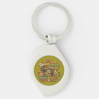 Den Groovy Dream Shack Metallisk Virvel Nyckelring