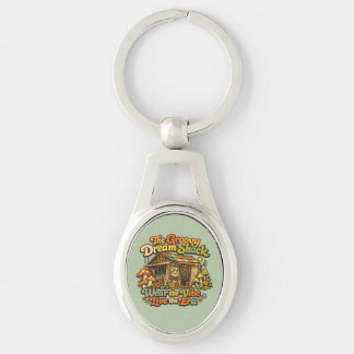 Den Groovy Dream Shack Twisted Oval Nyckelring