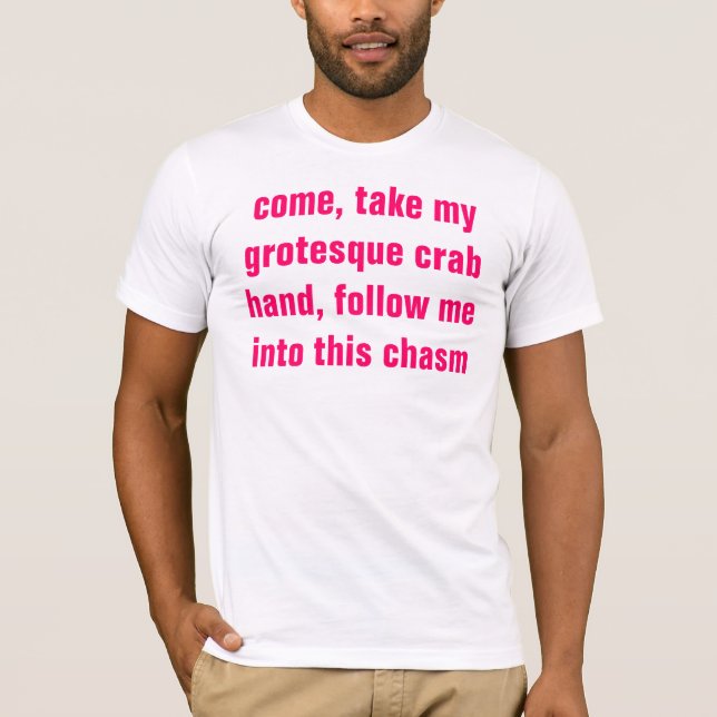 den groteska krabban räcker tee shirt (Framsida)