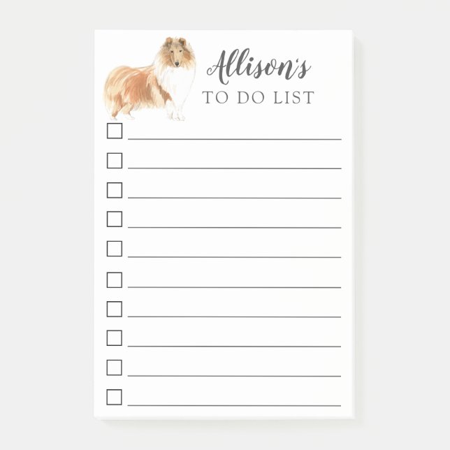 Den grova Colliehundpersonligen som ska göras, Post-it Block (Framsida)