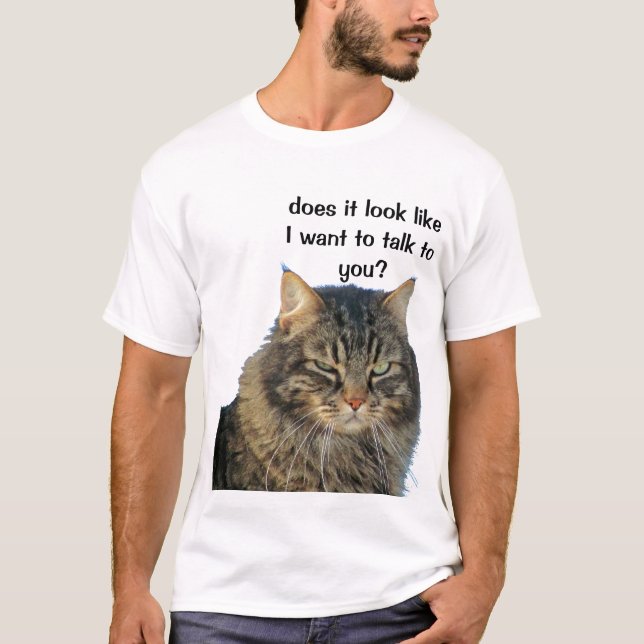 Den Grumpy ängeln önskar inte att tala T-shirt (Framsida)