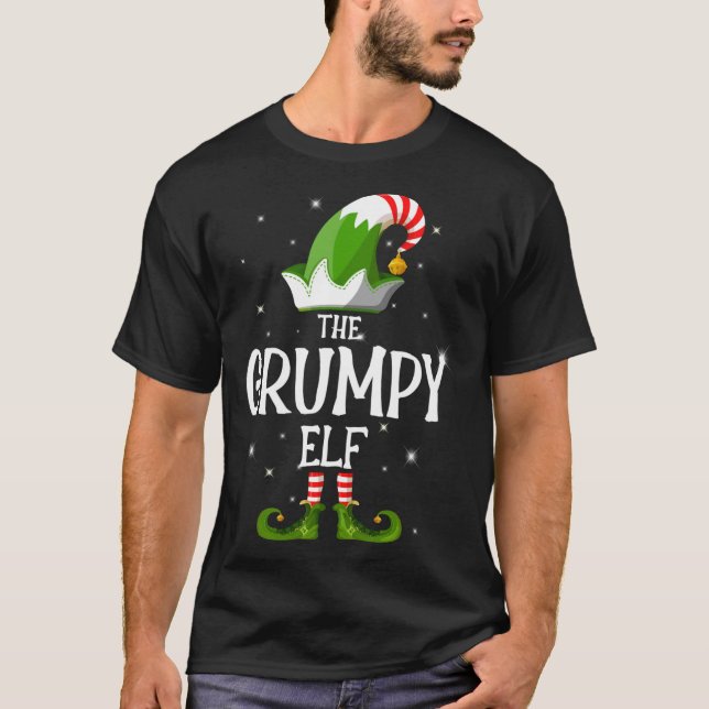 Den grumpy Elf-familjen matchar jul T Shirt (Framsida)