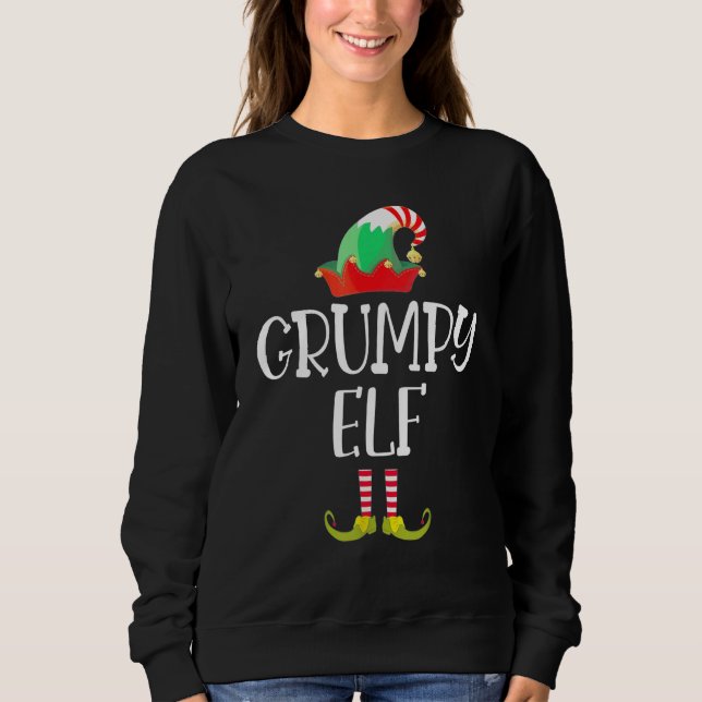 Den grumpy Elf Matching Family Group-julparet T Shirt (Framsida)