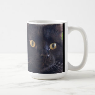 Den Grumpy katten att bry sig inte, svart Kaffemugg