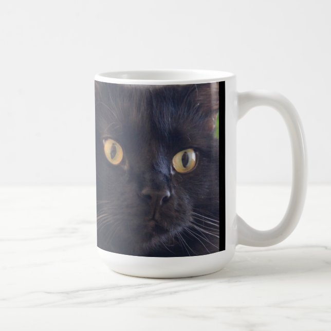 Den Grumpy katten att bry sig inte, svart Kaffemugg (Höger)
