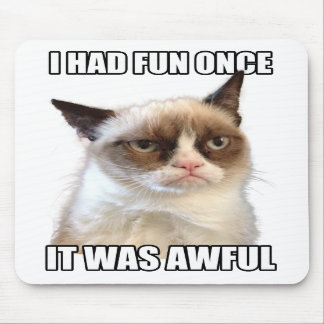 Den Grumpy katten Mousepad 'hade jag roligt en Musmatta