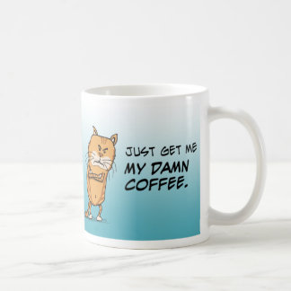 Den Grumpy katten önskar kaffe Kaffemugg