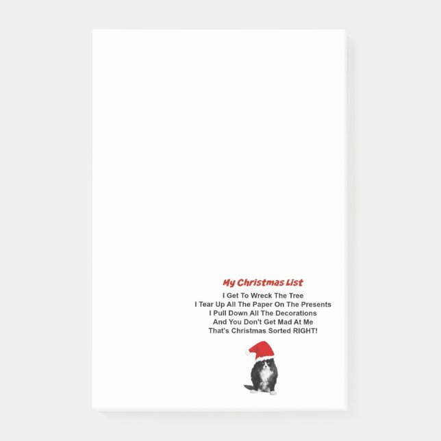 Den Grumpy kattjulen Posta-Den-Noterar Post-it Block (Framsida)