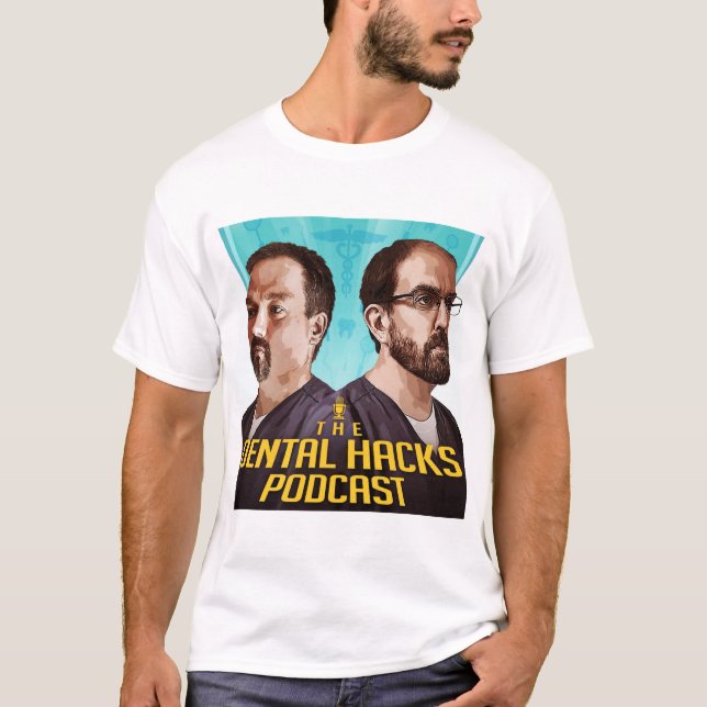 Den grundläggande tand- hackautslagsplatsen t shirt (Framsida)