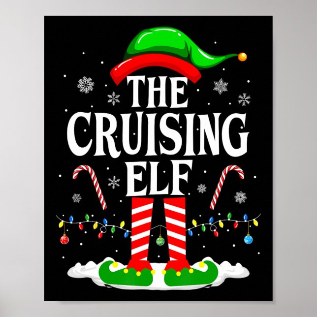 Den grymma Elf-Julafton-matchningsfärgen Poster (Framsidan)