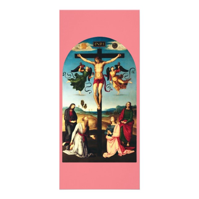 Den grymma Kristus med Jungfru Mary Reklamkort (Framsidan)