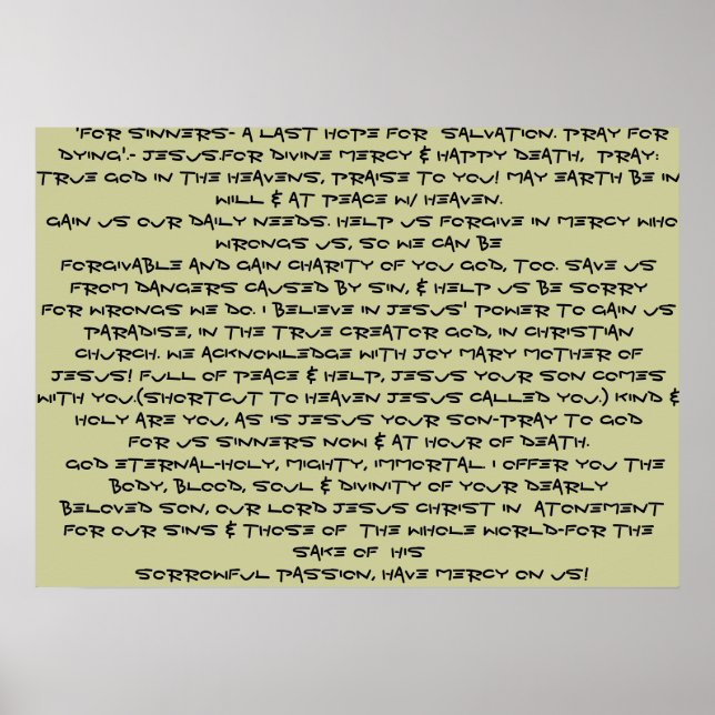 Den gudomliga Guds bön poster! Poster (Framsidan)