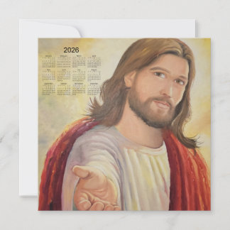 Den gudomliga inbjudan: Jesus 2026 Kalender Julkort