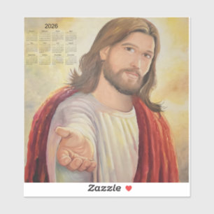 Den gudomliga inbjudan: Jesus 2026 Kalender Klistermärken