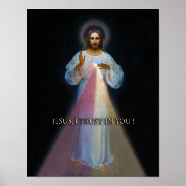 Den gudomliga Mercy Devotional-bilden. Poster (Framsidan)