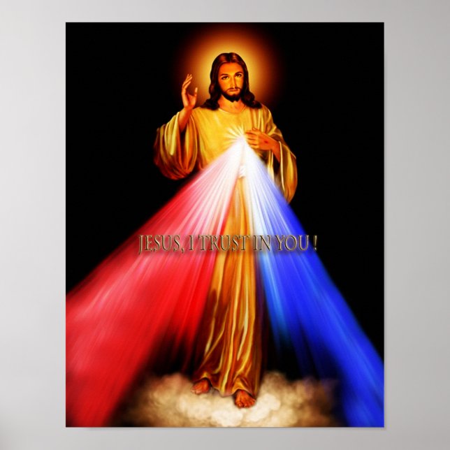 Den gudomliga Mercy Devotional-bilden. Poster (Framsidan)