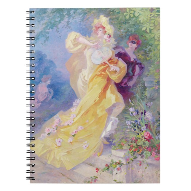 Den gula dominoen, design för en tapestry anteckningsbok med spiral (Framsidan)