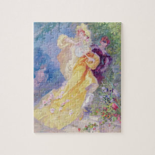 Den gula dominoen, design för en tapestry pussel
