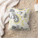 Den gula & gråa blom- brytningen kudder 16x16 kudde (Blanket)