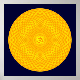 Den gula guld- meditationen för poster