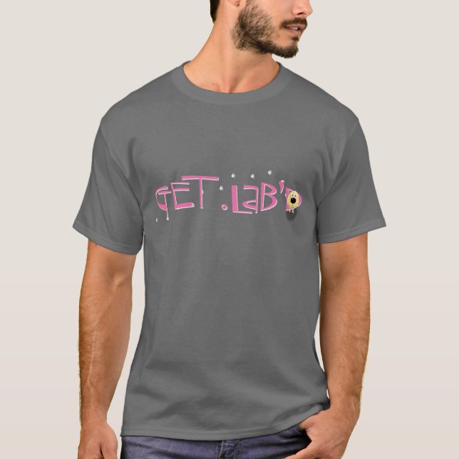 Den gula Labrador retrieveren - få Lab'D Tee Shirt (Framsida)