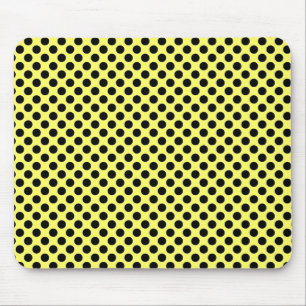 Den gula och svart polkaen pricker Mousepad Musmatta
