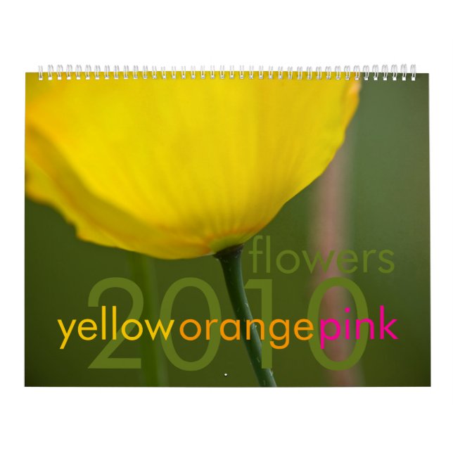 Den gula orange rosan blommar kalender 2010 (Omslag)